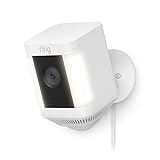 Ring Spotlight Cam Plus, Plug-in | Two-Way Talk, Color Night Vision, and Security Siren (2022 release) - White
