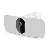 Arlo Pro 3 LED Floodlight Security Camera 2K HDR | Wireless | Protect Driveways & Alleyways | Connects to Wi-Fi | Color Night Vision, Motion Sensor, 2-Way Audio, Rechargeable Battery,Wider View(White)