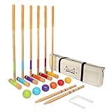 GoSports Deluxe Croquet Set - Full Size for Adults & Kids
