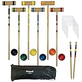 Juegoal Upgrade Six Player Croquet Set for Kids Family with Carrying Bag, 32 Inch
