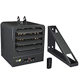 KING KB2410-1-B2-ECO KB ECO2S Garage Heater w/Bracket, Thermostat and Remote Control, 10000W / 240V, Gray