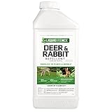 Liquid Fence Deer & Rabbit Repellent Concentrate,Keep Rabbits Out of Garden Patio &Backyard,Use on Gardens Shrubs &Trees, Harmless to Plants &Animals When Used Stored as Directed, 40fl Ounce