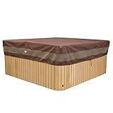 Duck Covers Ultimate Water-Resistant 86 Inch Square Hot Tub Cover Cap, Outdoor Spa Cover