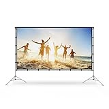 Projector Screen with Stand, Vamvo 120 inch Portable Foldable Projection Screen 16:9 HD 4K Indoor Outdoor Projector Movies Screen with Carrying Bag for Home Theater Camping and Recreational Events