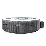 INTEX 28441EP PureSpa Greywood Deluxe Spa Set: Includes Energy Efficient Spa Cover – Spa Control App – Wireless Control Panel – 6 Person Capacity – 85' x 28'