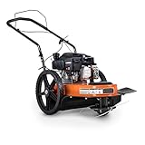 SuperHandy String Trimmer Walk Behind 21' Inch Line Cutting Diameter for Landscaping, Lawn, Garden, Fields, Farmland, Mowing, Brush Clearing Helps with Fire Prevention/Building Firebreaks