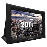 WUSHENG 20 Feet Inflatable Outdoor and Indoor Theater Projector Screen - Includes Inflation Fan, Tie-Downs and Storage Bag - Only Supports Front Projection