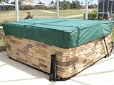 Covermates Square Hot Tub Cover - Light Weight Material, Weather Resistant, Elastic Hem, Outdoor Living Covers-Green