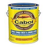 Cabot Wood Toned Stain + Sealer, Low VOC Exterior Natural Wood Stain, Cedar, Gallon