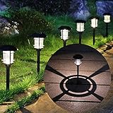 MAGGIFT 6 Lumen solar Powered Pathway lights, 6 Pack Outdoor Landscape lights, Waterproof Garden lights for Lawn, Patio, Yard, Walkway, Deck, Driveway, Warm White