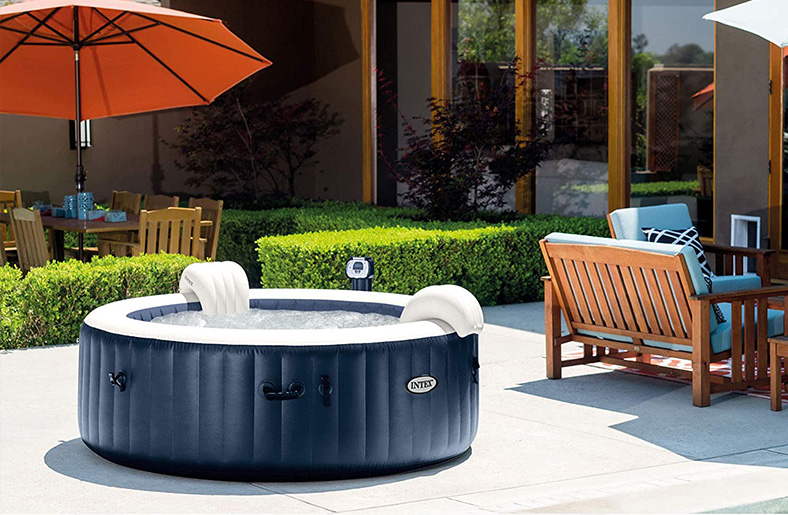 Intex Hot Tub On Patio Area
